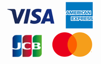 Visa,MasterCard,JCB,AMEXカードがご利用いただけます。