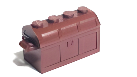 LEGO　レゴ パーツ アクセサリー　宝箱（茶色）　4738ac01