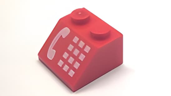 レゴ LEGO パーツ 部品 プリント アイテムNo:3039p12 45度/2ｘ2/電話柄/赤