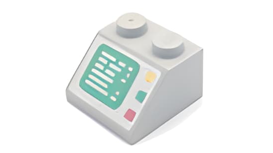 レゴ LEGO パーツ 部品 プリント スロープ アイテムNo:3039p23 45度/2ｘ2/モニター柄/旧ライトグレー