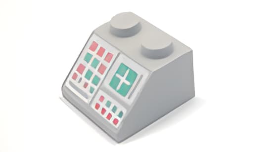 レゴ LEGO パーツ 部品 プリント スロープ アイテムNo:3039p34 45度/2ｘ2/コンピューター柄/旧ライトグレー