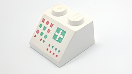 レゴ LEGO パーツ 部品 プリント アイテムNo:3039p34 45度/2ｘ2/コンピューター柄/白