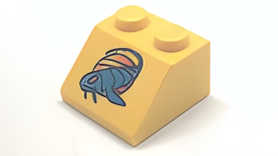 レゴ LEGO パーツ 部品 プリント アイテムNo:3039px12 45度/2ｘ2/魚柄/黄色