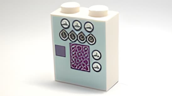 レゴ LEGO パーツ 部品 プリント アイテムNo:3345pb048 ブロック/1x2x2/トグルスイッチ柄/白