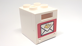 LEGO　レゴ パーツ　アクセサリー　コンテナ　ポスト柄　4345　4346px1