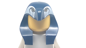 LEGO　パーツ　レゴ 　ミニフィグ用パーツマミーヘッドドレス　ダークブルー　93249pb01