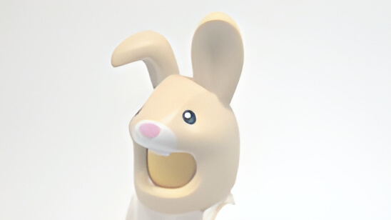 アイテムNo:7715pb01 うさぎのかぶりもの　タン