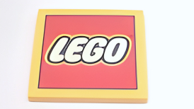 LEGO　レゴ パーツ 4x4 タイル（黄色）　LEGO文字　1751pb015