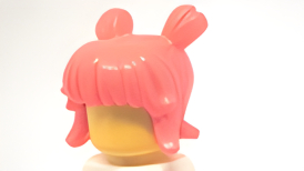 アイテムＮｏ：66915 二つのお団子ヘアー コーラル