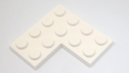 レゴ LEGO パーツ プレート アイテムNo:2639 プレート/白/4ｘ4コーナーＬ