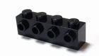 LEGO/レゴブロック　1ｘ4片側4ポッチ黒
