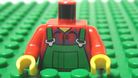LEGO　レゴ　パーツ　ミニフィグ　ボディ　オーバーオール緑