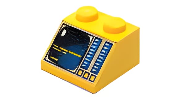 レゴ LEGO パーツ 部品 プリント アイテムNo:3039pb001 45度/2ｘ2/アクアゾーン＃1/黄色
