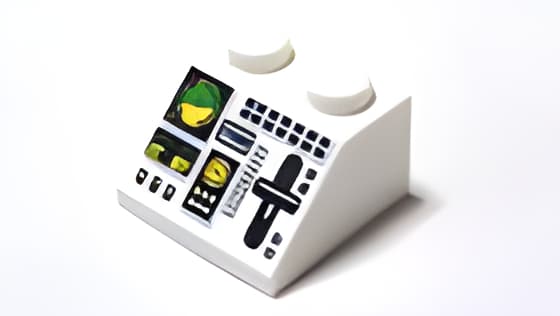 レゴ LEGO パーツ 部品 プリント アイテムNo:3039pb45 45度/2ｘ2/飛行機メーター/白