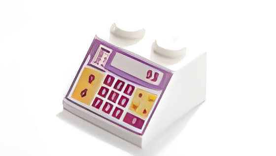 レゴ LEGO パーツ 部品 プリント アイテムNo:3039pb092 45度/2ｘ2/レジスター（ピンク・パープル）柄/白