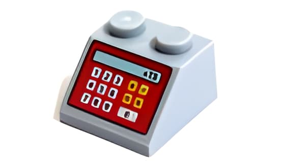 レゴ LEGO パーツ 部品 プリント アイテムNo:3039pb062 45度/2ｘ2/レジスター柄/新ライトグレー