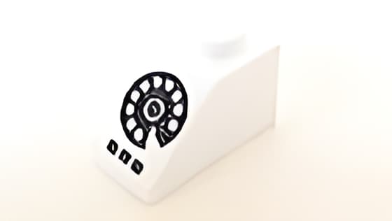 レゴ LEGO パーツ 部品 プリント アイテムNo:3040pb003 45度/2ｘ1/電話ダイヤル柄/白