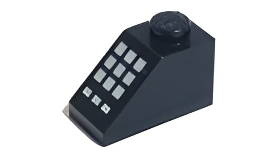 レゴ LEGO パーツ 部品 プリント アイテムNo:3040p33 45度/2ｘ1/プッシュホン柄/黒