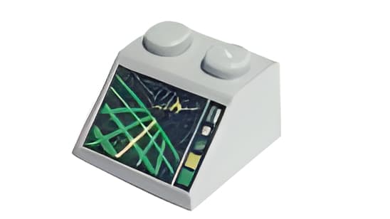 レゴ LEGO パーツ 部品 プリント アイテムNo:3039pc3 45度2ｘ2/地平線(SpacePolice2)/旧ライトグレー レアアイテム