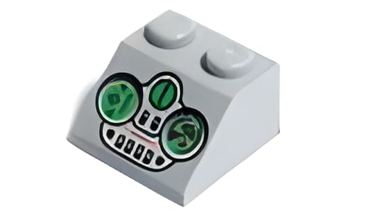 レゴ LEGO パーツ 部品 プリント アイテムNo:3039px13 45度/2ｘ2/緑のコントロールパネル/旧ライトグレー