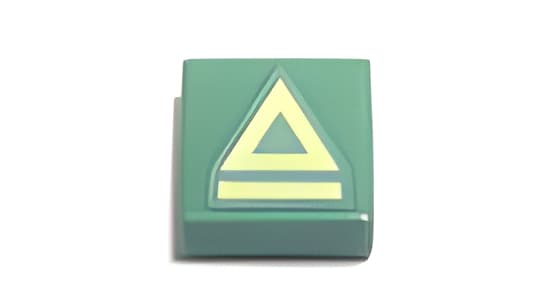 レゴ LEGO パーツ 部品 プリント アイテムNo:3070pb267 タイル/1ｘ1/トライアングルライン/サンドグリーン