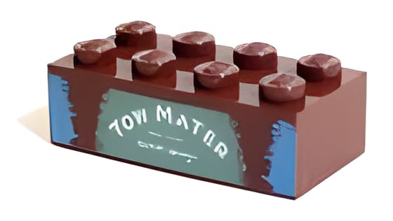 レゴ LEGO パーツ 部品 プリント アイテムNo:3001pb081 ブロック/2x4/TOW MATER/新茶