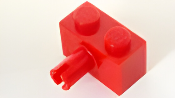 レゴ(LEGO) パーツ アイテムNo:2458 ブロック　1ｘ2  横ペグ付　赤