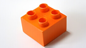  ���S(LEGO) �p�[�c �A�C�e��No�F3437  �c�t�o�k�n �u���b�N 2��2 �I�����W